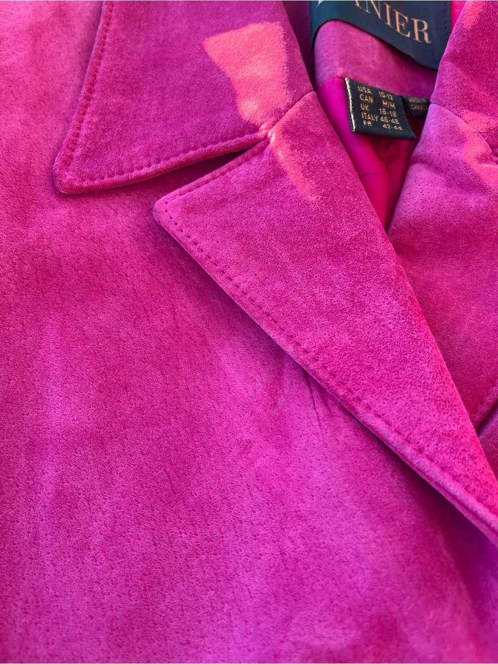 Danier Hot Raspberry Suede Jacket - Picture 10 of 11